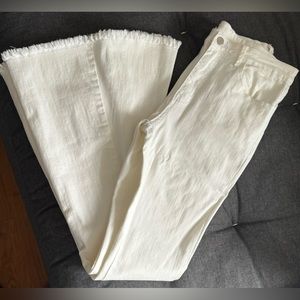 Size M off white low-mid rise extra flare Jeans